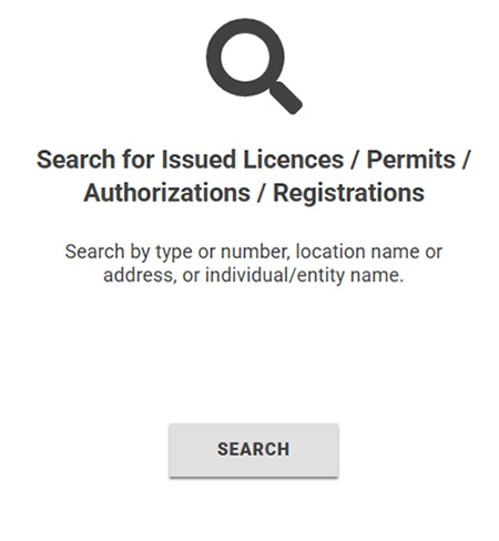 Screen capture of search function