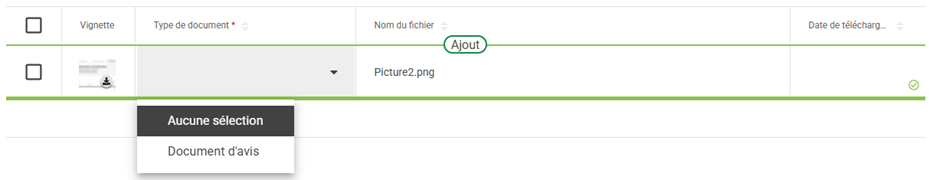 Une capture d'écran d'un document téléchargé